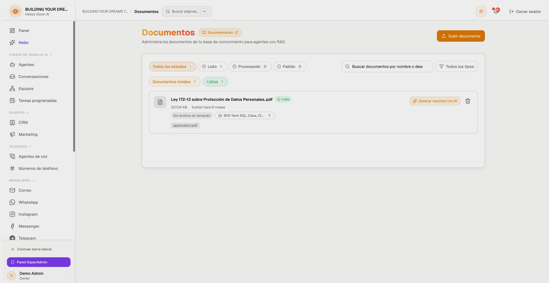 Lista de Documentos