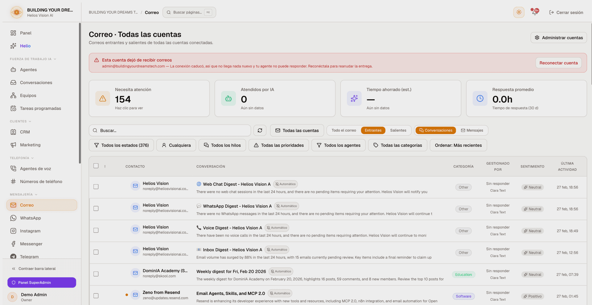 Cuentas de Email