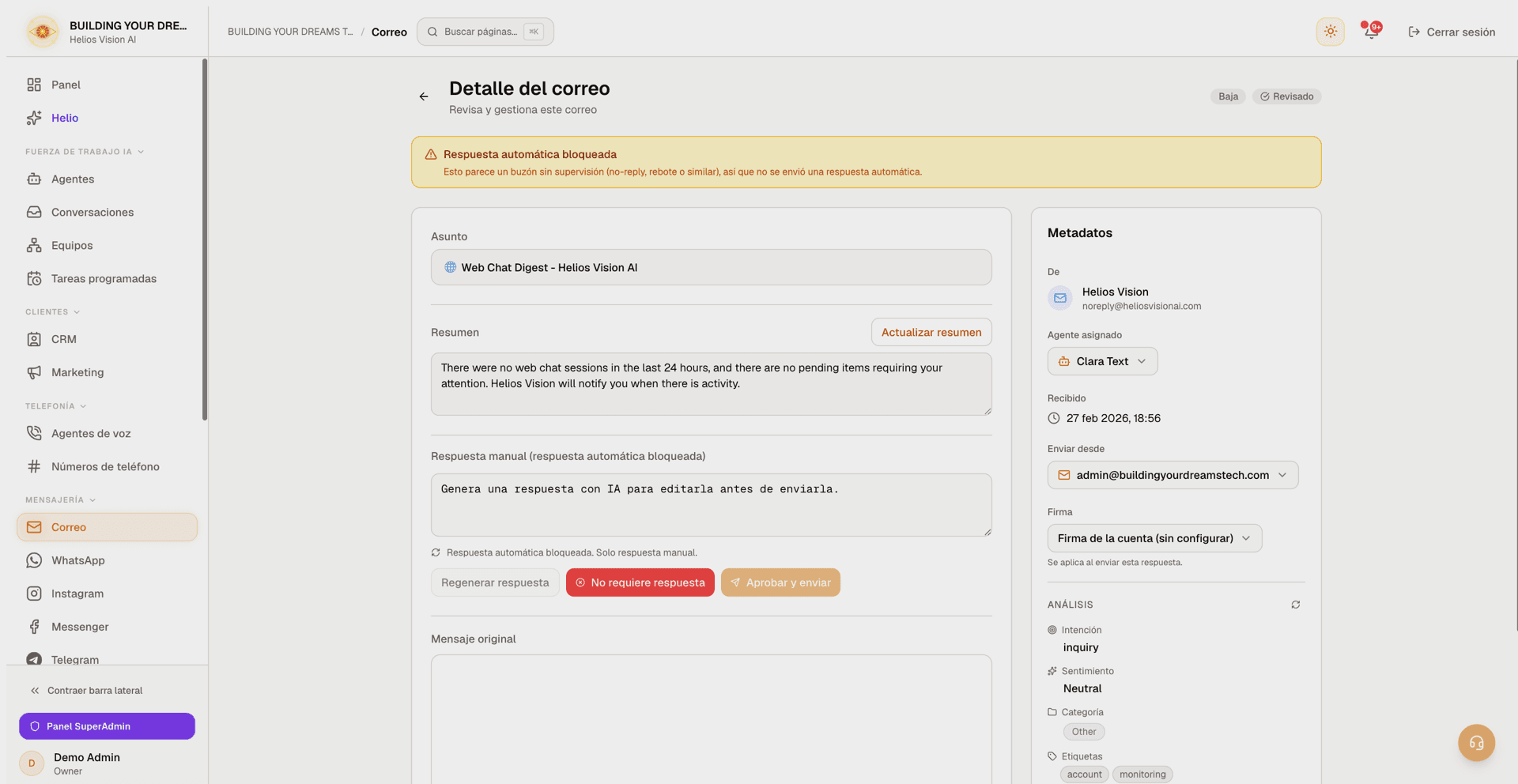 Detalle de Email