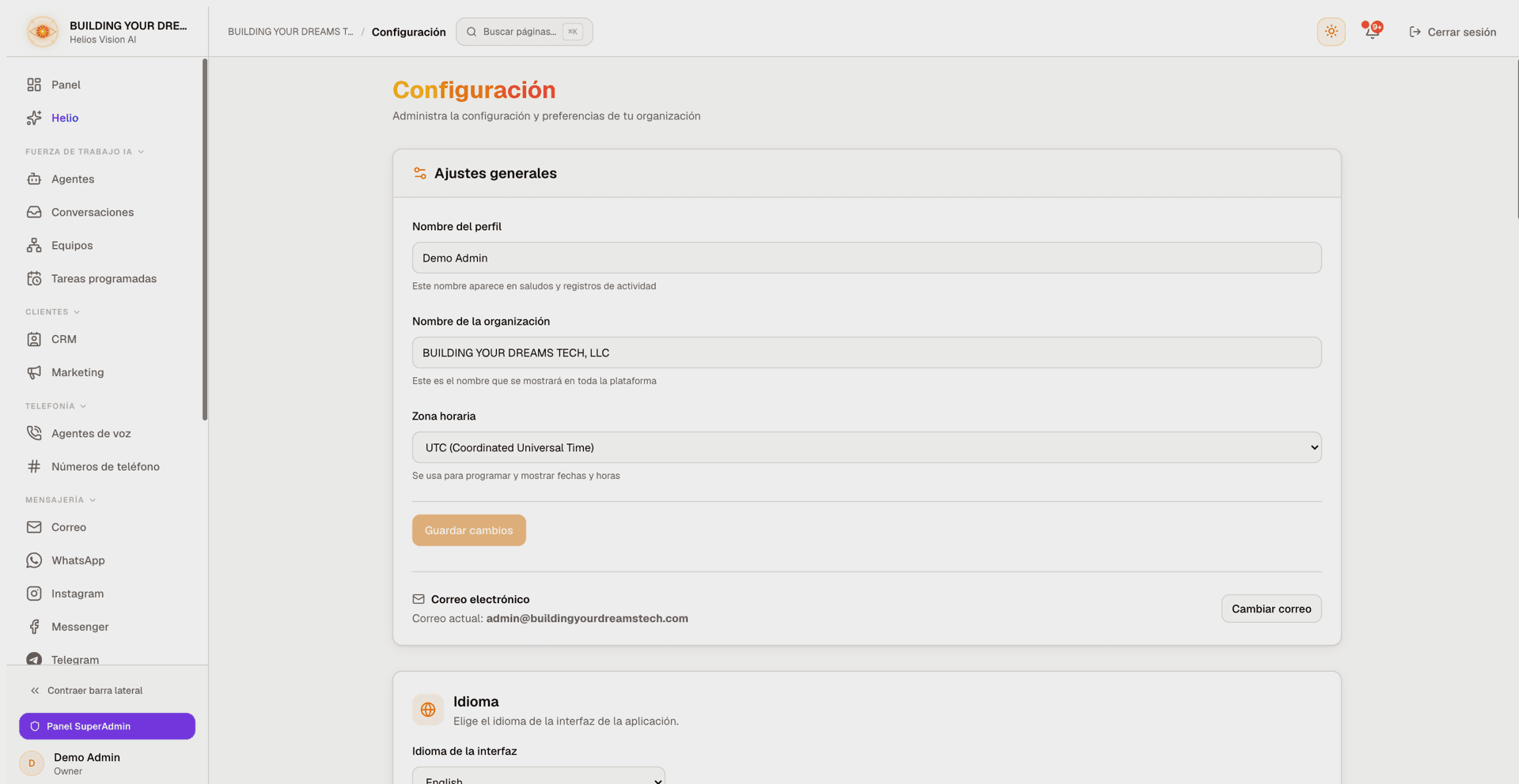 Configuración General