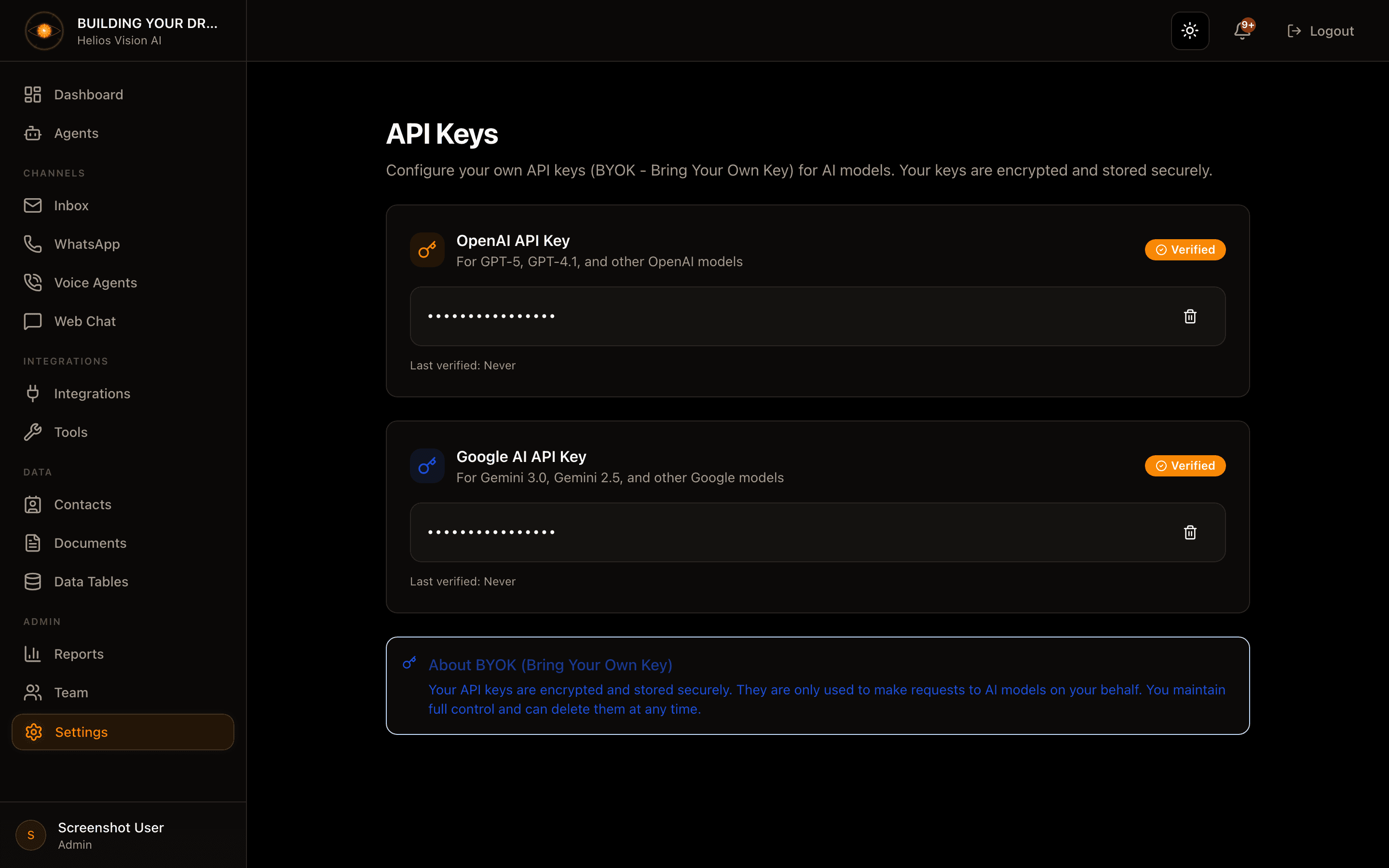 Configuración de API Keys